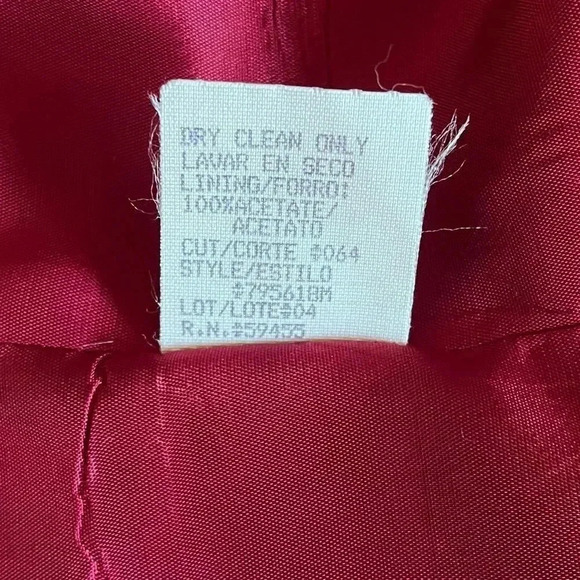 Vintage 80s Gilmor Herringbone Collarless Purple Blazer Size 14 - Picture 9 of 9